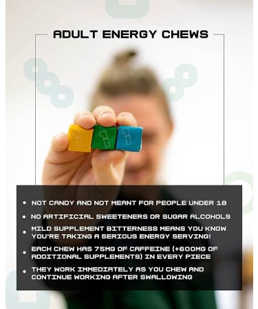 1 Shot Energy Chews Orange Mango - 75mg Caffeine Per Piece - 48 Count (10oz) Pack - Buy Online on GoSupps.com