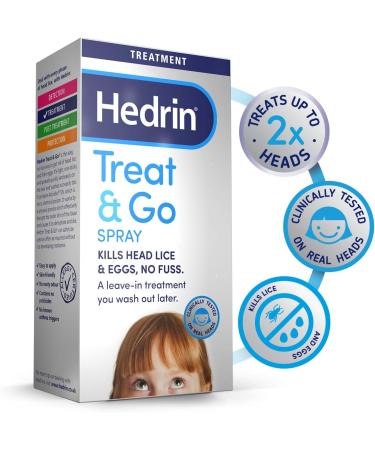 Hedrin Treat and Go Spray 60ml - Effective Head Lice Treatment (Pack of 1) - Buy Online on GoSupps.com