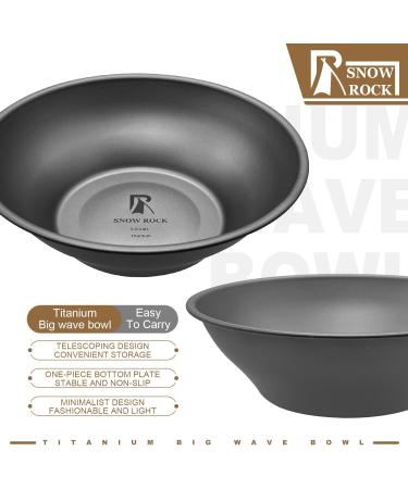 Snow Rock 500ml Titanium Camping Bowl - Lightweight Portable Tableware for Camping, Hiking, and Backpacking - Buy Online on GoSupps.com