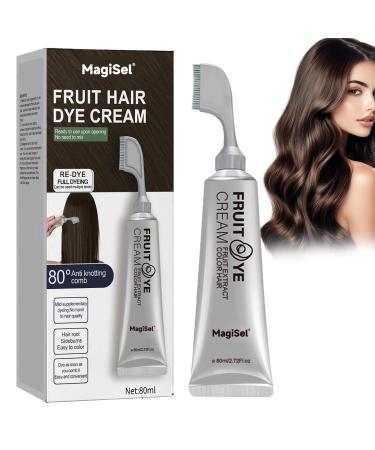 Temporary Brownish Black Hair Color Cr me Colorante 80ML DIY Brownish Black Hair Dye Cream Extrait de Plante avec Peigne Changer Facilement Les Couleurs Convient un usage quotidien