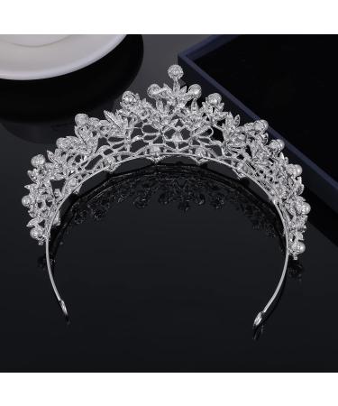Kamirola Baroque Wedding Crown: Pearl Crystal Tiara for Bride and Flower Girls - Buy Online on GoSupps.com