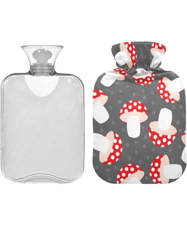 Buy Naanle Hot Water Bottle with Mushrooms Cover | 2L Heat Relief for Back Pain Hand & Foot Warmer - Ideal for Cold Therapy - Buy Online on GoSupps.com