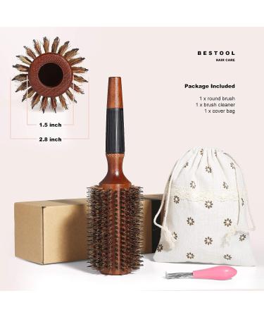 Bestool Boar Bristle Round Hair Brush for Quick Blowout - 2.8 Inch - Pack of 3 - Add Shine and Volume - Minimize Damage - For Women and Men - Buy Online on GoSupps.com