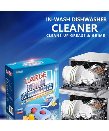 MarryLee 1Box/30Pcs Multi-Effect Dishwasher Tablets Solid Dishwashing Block Cleaner Fresh Scent Remove Grease Etc (Blue) - Buy Online on GoSupps.com