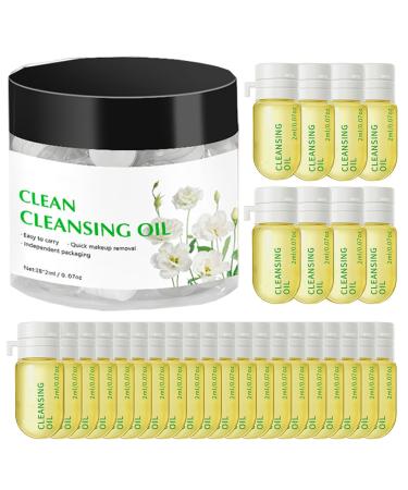 D maquillant l'Huile Nettoyante pour le Visage | Taille de voyage 28 pi ces jetables Huile nettoyante en profondeur pour le visage Soins de la peau D maquillant pour les yeux Travel