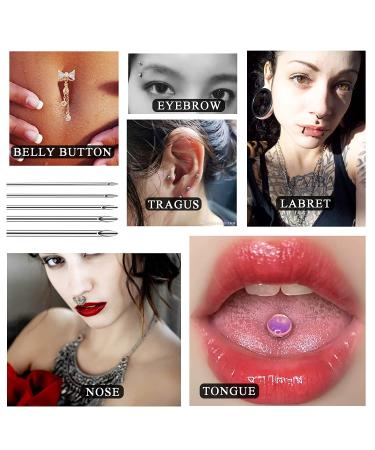 CINRA 50pcs Ear Nose Piercing Needles - Mixed Sizes 12G, 14G, 16G, 18G, 20G Stainless Steel Hollow Needles for Piercing Kits - Piercing Tools & Supplies - Buy Online on GoSupps.com