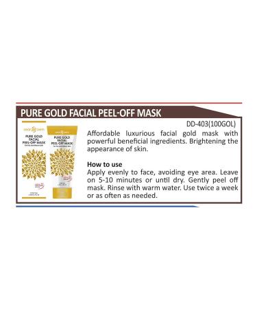 DearDerm Peel Off Face Mask - Pure Gold Facial Peel-off Mask 3.4fl.oz | Hydrating Anti-Aging Skincare for All Skin Types Fast International Shipping - Buy Online on GoSupps.com