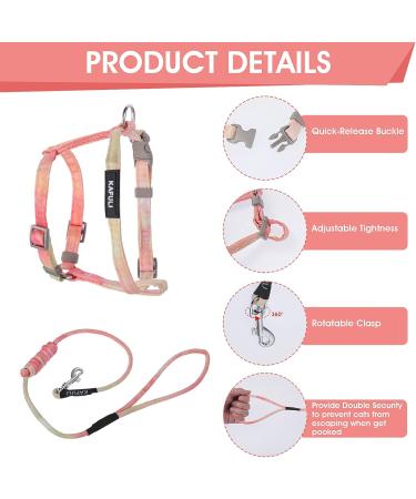 Adjustable Tiesome Cat Dishes with Leash & Collar Set - Color Gradient Kitten Dishes for Outdoor Walks (Orange & Yellow) - Buy Online on GoSupps.com