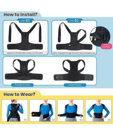Posture Corrector Brace for Men and Women - Lumbar Support for Lower and Upper Back Pain Relief - Improve Posture and Comfort - Small Size - Buy Online on GoSupps.com