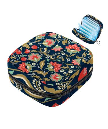 Portable women's binding-up bags menstrual cup pocket female menstrual pads bags for teenage girls tampons for the first period flower motif