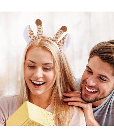6pcs Giraffe Headband - Plush Animal Ears for Birthday & Halloween Costumes | Fun Giraffe Horns Hair Accessories - Buy Online on GoSupps.com