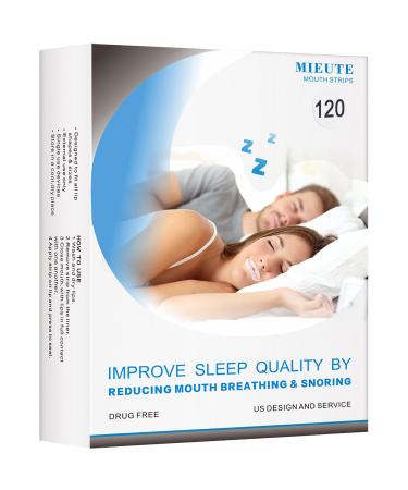 MIEUTE Mouth Tape for Sleeping Advanced Sleep Strips Sleep Mouth Tape - 120Pcs Gentle & Effective Mouth Tape for Better Nose Breathing - Instant Snoring Relief Less Mouth Breathing Tape