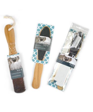 European Soaps Urbana Spa Prive Wooden Foot File - Exfoliate & Smooth Feet - Buy Online on GoSupps.com
