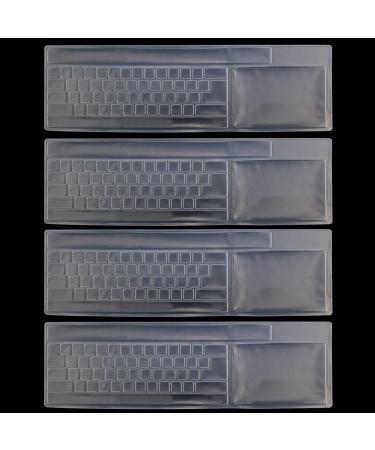 quiodok 4 Pcs Desktop Computer Keyboard Skin Protector Film Cover Clear Silicone Keyboard Cover Universal Keyboard Cover Protector for Standard Size 108 Keys PC Computer(445*130mm) - Buy Online on GoSupps.com
