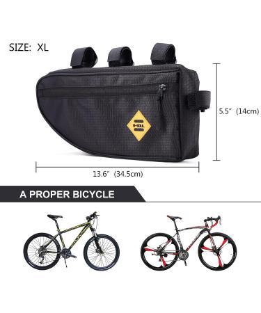 WMAWJBT XL Waterproof Bicycle Triangle Frame Bag | Bike Rack Storage Accessory for Road & Mountain Bikes - Buy Online on GoSupps.com