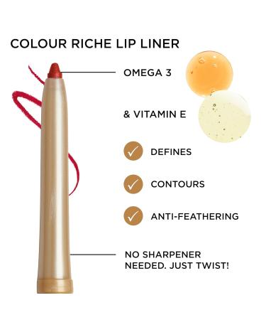 L'Or al Paris Colour Riche Lip Liner Pencil - Creamy Pinky Nude Lip Liner with Omega 3 & Vitamin E - 601 Worth It - International Shipping Available - Buy Online on GoSupps.com