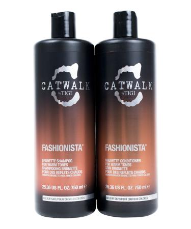 TIGI Catwalk Shampoo and Conditioner Fashionista Brunette 25.36 Fluid Ounce White