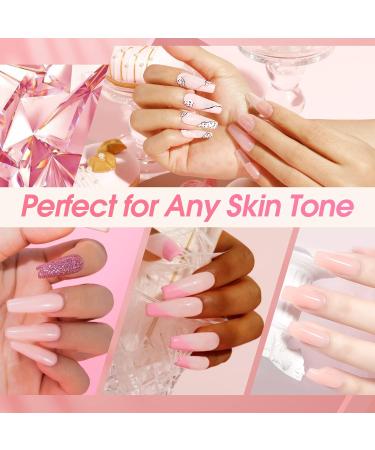 Rosalind Poly Nail Gel - 2PCs Pink Acrylic Nail Extension Gel Set (60ml) for DIY Nail Design | Quick Builder Polish - Buy Online on GoSupps.com