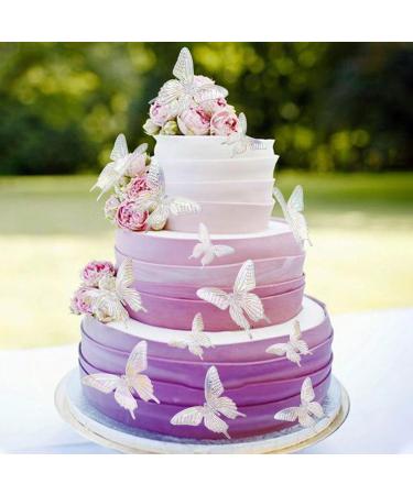 Cyodoos 6pcs Laser 3D Butterfly Cupcake Topper for Girls Women's Happy Birthday Wedding Party Cake Baby Shower Cupcake Picks Decorations for Butterfly Theme Wedding Anniversary Party Supplies - Buy Online on GoSupps.com