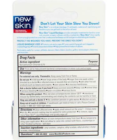 New-Skin Liquid Bandage Waterproof Bandage 1 fl oz (Pack of 5) - for Scrapes and Cuts - Buy Online on GoSupps.com