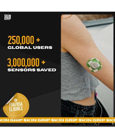 Skin Grip Adhesive Patches for Dexcom G7 & Stelo CGM - Waterproof Sweatproof & Secure 10-15 Days - 10 Pack with Classic Patterns - Buy Online on GoSupps.com