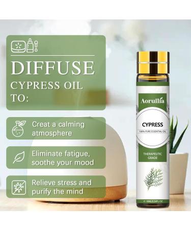 Aoruilia 10ml Cypress Essential Oil - 100% Pure Natural Cypress Oil Essential Oils for Diffuser for Home Aromatherapy Spa Massage Soaps & Candles Making Cypress 10 ml (Pack of 1) - Buy Online on GoSupps.com