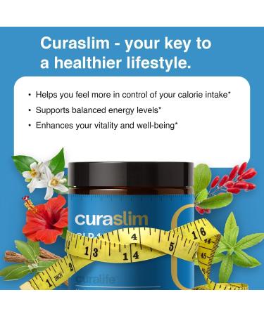 CuraLife Curaslim 10 Natural Ingredients Berberine 5HTP L-Glutamine Saffron | Appetite Suppressant Support Energy Metabolism & Sleep | 3 Bottles 120 Count (Pack of 3) - Buy Online on GoSupps.com