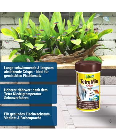 Tetramine Crisps - Premium Fish Feed for Tropical Decorative Fish | 100ml Nutrient-Rich Formula | Low Water Load - Buy Online on GoSupps.com
