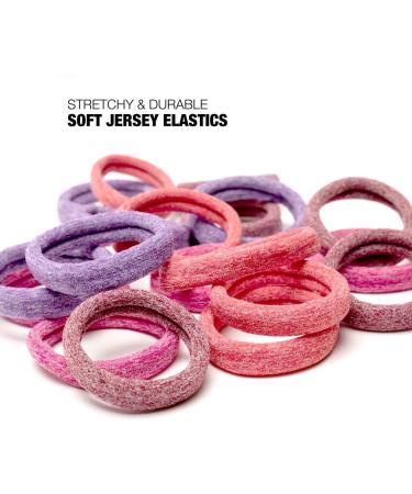 Basic Sense Gym Hair Ties - Unique Soft Jersey Bobbles Strong Hold Seamless Elastics Metal-Free for Active Lifestyles Pink - Buy Online on GoSupps.com
