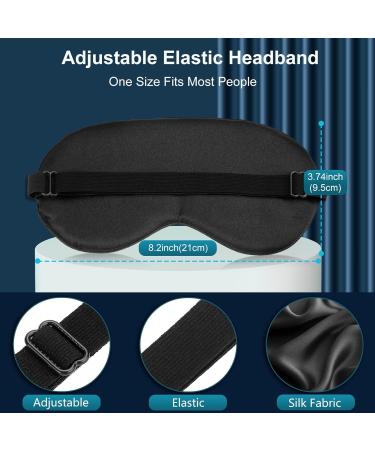 Huhubol 3 Pack Silk Sleep Mask Set - Light Blocking Eye Mask for Men and Women - Soft, Comfortable Blindfold for Travel, Yoga, Nap - Gray - Buy Online on GoSupps.com