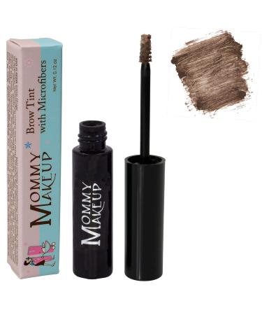 Mommy Makeup Brow Tint with Microfibers. Eyebrow Makeup - Long Lasting Eyebrow Gel. Clump-Free  Paraben-free  Talc-free  Made in USA. PETA Certified No Animal Testing - Cool Brunette Cool Brunette - a cool light brown
