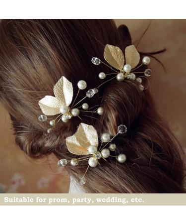 5-Piece Pearl & Rhinestone Wedding Hairpins - Elegant Bridal Accessories for Women & Girls - Buy Online on GoSupps.com