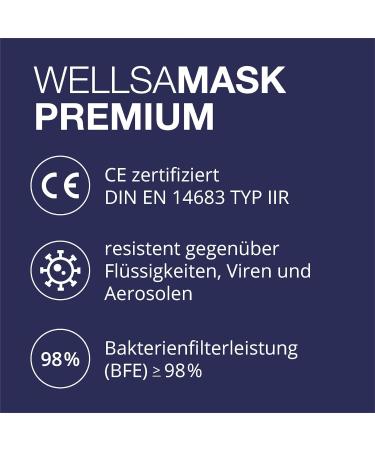 Wellsamed Wellsamask Type IIR Medical Face Masks Lavender - 50 Pack - High-Quality Elastic Band - International Shipping Available - Buy Online on GoSupps.com