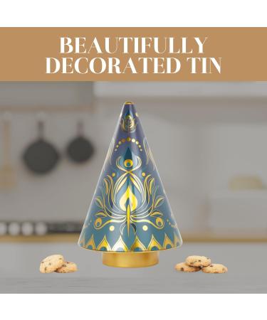 Musical Christmas Tree Biscuits Gift Set | Festive Biscuits Tin with Wind-Up Christmas Carousel | Food Gift Ideas for Women and Men | The Silver Crane Company - Buy Online on GoSupps.com