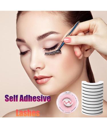 4Pairs Self Adhesive Eyelashes Reusable Adhesive Eyelashes Pre Glued Eyelashes Self Adhesive Lashes Self Adhesive Eyelashes Reusable Self Adhesive Lashes Reusable Eyelash Glue Stick on Eyelashes - Buy Online on GoSupps.com