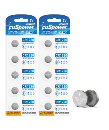 CR1220 3V Lithium Battery ECR1220 DL1220 5012LC 1220 3V Lithium Coin Cell Batteries for Watch(10pcs)