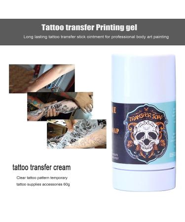 Tattoo Transfer Cream 60g - Clear Temporary Tattoo Patterns Gel for Long Lasting Results - Buy Online on GoSupps.com