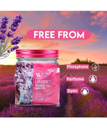 Shop WBM 5-in-1 Laundry Detergent Pods - Lavender Fabric Softener Stain Lifter 32 Count - International Shipping Available - Buy Online on GoSupps.com