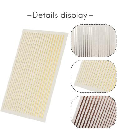 Gold 3D Nail Sticker Stripe Lines Adhesive Striping Tape Nail Art Gold Silver 3Pc Nail - Buy Online on GoSupps.com