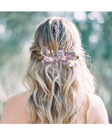 Mistofu Large Pink Hair Barrettes Clips for Thick & Thin Hair - Handmade Copper Wire Fancy Bow Accessories for Women - Buy Online on GoSupps.com