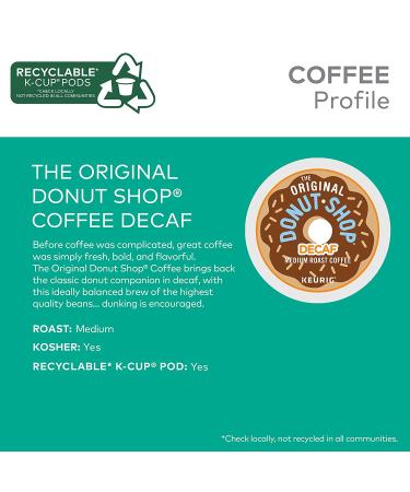 Original Donut Shop Medium Roast Decaf Coffee | 72 Count Pods - Delicious & Smooth - Buy Online on GoSupps.com