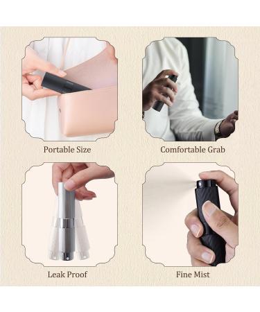 TOUREAL 8ML Aluminum Perfume Atomizer - Refillable Travel Bottle for On-The-Go - Stylish Silver Pinstripes - Buy Online on GoSupps.com
