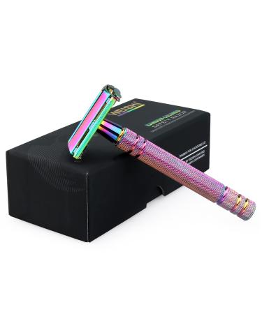 WEISHI Safety Razor Butterfly Open Double Edge Elegant Rainbow Color - Buy Online on GoSupps.com