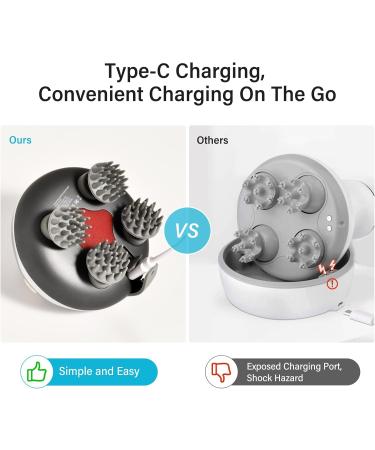 Arboleaf Electric Scalp Massager - Waterproof IPX7 8 Removable Heads 3 Modes | Relaxation & Deep Cleaning Device - International Shipping Available - Buy Online on GoSupps.com