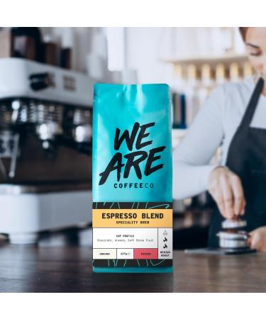 Cafetiere Espresso Ground Coffee 227g Bag | Chocolate & Nuts Notes | 100% Arabica & Robusta | Medium Roast Speciality Blend | Freshly Roasted by We Are Coffee Co - Buy Online on GoSupps.com