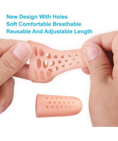 Silicone Toe Caps for Small Toes - 10 Pack | Breathable Gel Protection for Corns Bubbles & Ingrown Toenails - Pain Relief | Beige - Buy Online on GoSupps.com