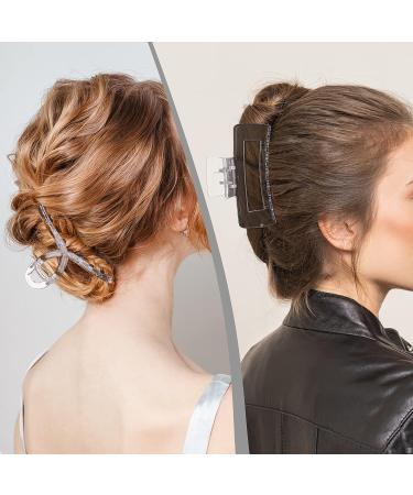 Lusofie 3Pcs Clear Claw Clip Set for Thick Hair - Strong Hold Banana Hair Clips for Women and Girls - Buy Online on GoSupps.com