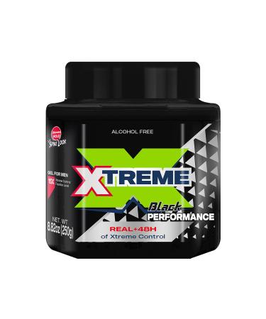 Xtreme Performance Black Styling Hair Gel with Aloe Vera 8.82 oz Jar (Pack of 12)