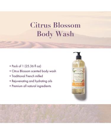 A LA MAISON Citrus Blossom Hydrating Body Wash - 25.36 oz Triple French Milled Natural Shower Gel for Women and Men - Buy Online on GoSupps.com