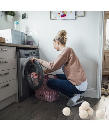 Organic XL Wool Dryer Balls - 4 Pack Natural Fabric Softener for Wrinkle-Free Clothing - Baby Safe & Energy Saving - Buy Online on GoSupps.com